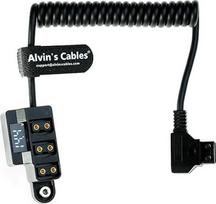 "Alvin's Cables D-Tap" dalytuvas iš 1 į 3 prievadų P-Tap adapterio suvyniotas kabelis, skirtas "SmallRig" | IDX V-Mount Gold Mount akumuliatoriui su akumuliatoriaus lygio indikatoriumi, atvirkštinio poliškumo, apsaugos nuo per didelės srovės ir perkaitimo