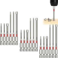 "All-in-One" šešiakampių atsuktuvų antgalių rinkinys (6 vnt.), universalus 1,5-6 mm įvairių dydžių magnetinių pagodos formos šešiakampių antgalių rinkinys, skirtas elektriniams gręžtuvams ir veržliarakčiams (3 rinkiniai)