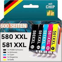 "Amaprint XXL" kasetės, suderinamos su "Canon PGI-580 CLI-851", tinkančios "Pixma TR7550 TS6150 TS6151 TS6251 TS6350 TS6351 TS705 TS9550" (5 spausdintuvų kasetės)