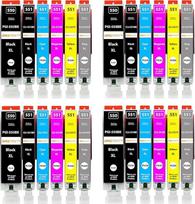 "Amaprint" 24 XL kasetės, suderinamos su "Canon PGI 550 CLI 551", tinkančios IP8700 IP8750 MG6300 MG6350 MG7100 MG7150 MG7100 MG7500 MG7550 MG7550