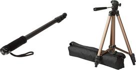 "Amazon Basics" 67 colių monopodas ir lengvas fotoaparato trikojis su krepšiu 16,5-50 colių
