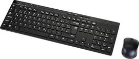 "Amazon Basics" klaviatūros pelės rinkinys Viso dydžio belaidis USB imtuvas 2,4 GHz DE išdėstymas juodas