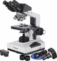 "AmScope" 40x-2000x profesionalus pilno dydžio skaitmeninis binokulinis biologinis mikroskopas gydytojams veterinarams medicinos mokyklų studentams su 5MP skaitmenine USB kamera