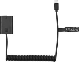 "Andoer NP-FW50" baterijos USB-C jungties adapteris su USB Type-C spyruokliniu maitinimo kabeliu, skirtas "Sony Alpha A5000 A5100 A6000 A6300 A6400 A6500 A7II A7RII A7SII A7 A7S A7R RX10 II III IV NEX