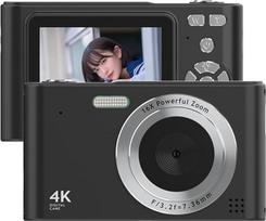 "Andoer" skaitmeninis fotoaparatas, 4K 48MP kompaktiškas fotoaparatas, 2,4 colių, vaizdo dienoraščio kamera su 16 kartų skaitmeniniu priartinimu, integruota blykste, baterija, nešiojamas skaitmeninis fotoaparatas vaikams, paaugliams, pradedantiesiems, sua