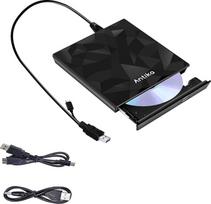 "Antika" išorinis CD DVD diskas TypeC USB 3.0 išplėstinis kabelis Atsarginė maitinimo linija Nešiojamasis DVD grotuvas CD/DVD +/-RW įrašymo skaitytuvas nešiojamajam staliniam kompiuteriui "Apple Mac MacBook Pro Windows 11/10/8/7 XP Linux OS