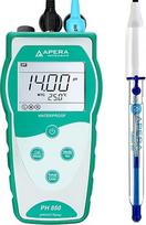 "Apera Instruments PH850-HF" nešiojamasis pH matuoklis stipriai rūgščiai arba fluoro vandenilio rūgšties tirpalams matuoti (pH diapazonas nuo 0 iki 14,00)