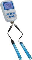 "Apera Instruments SX721" nešiojamojo pH / ORP matuoklio rinkinys dėkle (atsparus vandeniui, atminties funkcija, automatinis temperatūros kompensavimas ir kalibravimas)