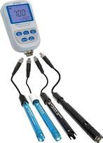 "Apera Instruments SX751" nešiojamas PH/DO/ORP/laidumo/TDS/druskingumo/atsparumo matuoklių rinkinys dėkle (atsparus vandeniui, atminties funkcija, automatinis temperatūros kompensavimas ir kalibravimas)