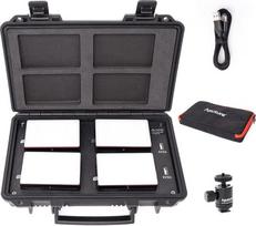 "Aputure Amaran AL-MC" kelioninis rinkinys su 4 žibintais, RGBWW fotoaparate, 3200K-6500K, CRI/TLCI 96+, HSI režimas, palaiko magnetinę trauką ir programėlę bei belaidį įkrovimą per USB-C