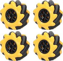 "Aramox Mecanum Wheel" ABS gumos danga "Omni Robot Wheel" 60 mm išmaniųjų automobilių projektams (dvi poros)