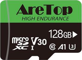 "AreTop" 128GB "Micro SD" kortelė, SD kortelė, 1 pakuotė, SDXC, U3, V30, C10, UHS-I, atminties kortelė su adapteriu, skirta planšetiniams kompiuteriams / dronams / prietaisų kameroms / fotoaparatams / telefonams / "Nintendo Switch" / asmeniniams kompiute