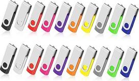 "AreTop" 2GB USB 2.0 "Flash" diskas sulankstomas pasukamas "Memory Stick 3" mėlyna/balta/raudona 8GB