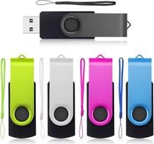 "AreTop" 5 vnt. 2GB USB 2.0 pasukamas USB atminties kaupiklis "Flash Pen Drive Memory Stick" diskas, mėlynas