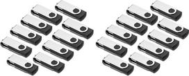 "AreTop" USB 2.0 8GB 8GB, 10 vienetų 360 laipsnių USB atmintinė, didelės spartos duomenų saugojimo atmintinė (juoda) (2 vnt.)