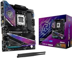"Asrock X870 Nova WiFi", AMD X870, AM5, ATX, 4 DDR5, HDMI, 2 USB4, "Wi-Fi 7", 5G LAN, RGB, 5x M.2