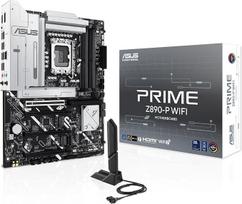 "ASUS Prime Z890-P WiFi Gaming" pagrindinė plokštė "Intel" lizdas LGA1851 (ATX, DDR5, PCIe 5.0, 4X M.2, DisplayPort, HDMI, Advanced AI, "Aura Sync", "WiFi 7", PCIe lizdas Q-Release)