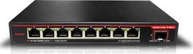 "Asustor Switch'nstor 9 Gen 2" ASW209X 9 prievadų tinklo komutatorius su 1 x 10GbE, 8 x 2,5GbE, "Plug and Play", montuojamas ant sienos