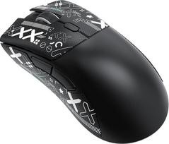 "ATTACK SHARK R1" 59 g itin lengva pelė su lipnia juosta, "PixArt PAW3311" žaidimų jutiklis, BT/2.4G belaidė/laidinė žaidimų pelė, 6 reguliuojami DPI iki 18 000, 65 val. baterija (juoda)
