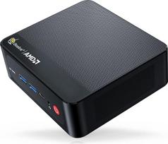 "Beelink SER5" mini kompiuteris, "AMD Ryzen 5 5500U" (6C/12T, 4,0 GHz) mini kompiuteris, 16GB RAM DDR4 3200 MHz, 500GB SSD, USB 3.2, 2,5G LAN, "WiFi 6", BT5.4, iki trijų ekranų per HDMI, DP, USB-C
