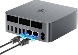 "Beelink" AMD mini kompiuteris, "Ryzen 5 6600U" (6C/12T iki 4,5 GHz), EQR6 mini kompiuteris 24GB LPDDR5 500GB M.2 PCIe4.0 SSD, 4K dvigubas ekranas, dvigubas HDMI, dvigubas 2,5G LAN, "WiFi6", BT5.2