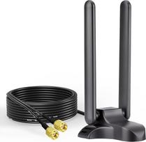 "Bingfu WiFi 6E" antena su magnetiniu pagrindu, trijų dažnių 2,4/5,8/6GHz RP-SMA antena su 2 m kabeliu, skirta WLAN maršrutizatoriui, PCIe WiFi plokštėms, USB adapteriui, staliniam kompiuteriui