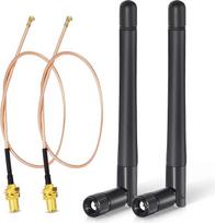 "Bingfu" dviejų dažnių 2,4 GHz 5,8 GHz 3dBi MIMO RP-SMA vyriška "WiFi" antena (2 vnt.) + 2 x 30 cm U.FL į RP-SMA kabelis maršrutizatoriui Belaidis mini PCI Express PCIE tinklo kortelės adapteris