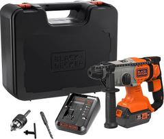 "Black+Decker" BCD900M1K-QW 1.2J SDS + belaidis 18V - 4Ah gręžtuvas su plaktuku
