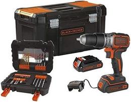 "Black+Decker" BL188D2KA31-QW akumuliatorinis gręžtuvas su plaktuku, 18V-2Ah-52Nm-1650RPM-28 050CPS/Min-2 akumuliatoriai, 31 priedas įrankių dėžėje