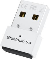 "Bluetooth" adapteris - USB "Bluetooth 5.4" dongle, mažo vėlavimo, "Plug & Play", suderinamas su "Windows 11/10/8.1/7", skirtas staliniams ir nešiojamiesiems kompiuteriams