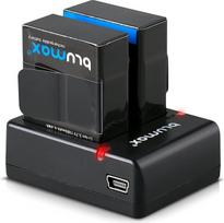 "Blumax" 2 x baterija, suderinama su "GoPro Hero 3+" AHDBT-301 1180 mAh + mini dvigubas įkroviklis, suderinamas su "GoPro Hero 3+" Dvigubas įkroviklis, skirtas 2 baterijoms įkrauti vienu metu