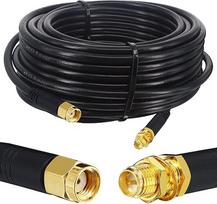 "Boobrie High Cable RP-SMA" 10 m ilgio koaksialinis kabelis RG58/U RP-SMA vyriškos ir RP-SMA moteriškos antenos RP SMA su mažų nuostolių prailginimu RPSMA SuperFlex RG58, skirtas antenai "WiFi" 4G "WiFi" maršrutizatoriui Belaidis ryšys