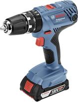 "Bosch Professional" 18 V sistemos belaidis gręžtuvas GSB 18V-21 (įskaitant 2 x 2,0 Ah akumuliatorius, greitąjį įkroviklį GAL 18V-40, L-BOXX)