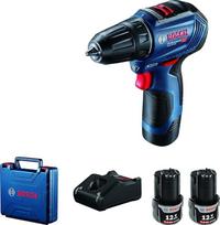 "Bosch Professional" GSR 12V-30 12V sistemos akumuliatorinis gręžtuvas (įskaitant 2 x 2,0 Ah akumuliatorių, greitąjį įkroviklį GAL 12V-40, "Craftsman" dėkle)