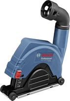 "Bosch Professional" ištraukimo gaubtas GDE 115/125 FC-T (skirtas 115 mm skersmens pjovimo diskui, didžiausias pjovimo gylis 20 mm, montuojamas be įrankių, suderinamas su daugeliu "Bosch" kampinių šlifuoklių)