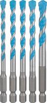 "Bosch" 5 x "Expert HEX-9" daugiafunkcinių statybinių grąžtų rinkinys (betonui, minkštoms plytelėms, skersmuo 5,5-8 mm, profesionalūs priedai gręžtuvui, atsuktuvui)