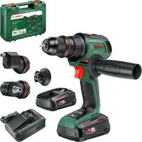 "Bosch" akumuliatorinis gręžtuvas "AdvancedDrill 18V-80 QuickSnap" (zum Bohren und Schrauben; mit Winkel-, Exzenter- und Magnetaufsatz; Zusatzhandgriff; mit Akku und Ladegerät)
