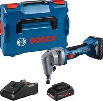 "Bosch" profesionalus 18 V sisteminis akumuliatorius "Rodent" GNA 18V-16 E (galia 700 W, bešepetėlinio variklio technologija, įskaitant 2x 4,0 Ah "ProCORE" akumuliatorių, greitąjį įkroviklį GAL 18V-40, L-BOXX)