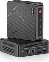 "C4 Air Ryzen 5 3500U" mini kompiuteris, iki 3,7 GHz, lengvas žaidimų kompiuteris, 8GB DDR4, 256GB M.2 SSD, trigubas 4K 60 Hz ekranas, USB 3.2 / dvigubas RJ45 LAN / Wi-Fi5/BT5.0/W11-Pro namų biurui