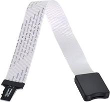 "cablecc Micro SD TF" atminties kortelės rinkinys nuo vyriškos iki TF moteriškos lyties prailginimo minkštas plokščias FPC kabelis ilgintuvas 25 cm