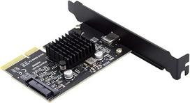 "cablecc" USB 3.2 Gen2 Type-C 20Gbps USB-C į PCI-E 4X Express kortelės adapteris, skirtas stalinių kompiuterių pagrindinėms plokštėms