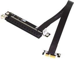 "cablecc" PCI-E Gen3.0 1x į 16x "Riser" kabelis 30cm 40cm 50cm 60cm PCI-Express PCI-E X16 prailgintuvas dešiniu kampu su alkūne 0.3M