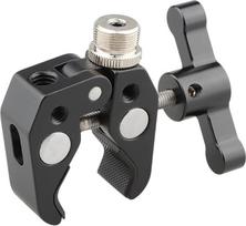 "CAMVATE Super Clamp" krabų replės su 1/4" - 5/8" konvertavimo varžtu (juoda T formos rankena)