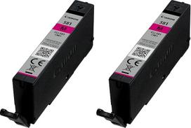 "Canon CLI-581 M Magenta Tintentank" - 5,6 ml, skirtas PIXMA Tintenstrahldrucker ORIGINAL, CO08709 (2 pakuotės)