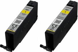 "Canon CLI-581 Y Gelb Tintentank" - 5,6 ml, skirtas PIXMA Tintenstrahldrucker ORIGINAL (2 vnt. pakuotėje)
