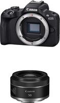 "Canon EOS R50" sisteminis fotoaparatas + "Canon RF 50 mm F1.8" objektyvas