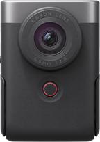"Canon PowerShot V10 Vlogging Starter Kit" kompaktiškas fotoaparatas Skaitmeninis fotoaparatas sidabrinės spalvos (plataus kampo objektyvas, 4K vaizdo kamera, sulankstomas jutiklinis ekranas, stereofoninis mikrofonas, trikojis, transliacija, turinio kūrim
