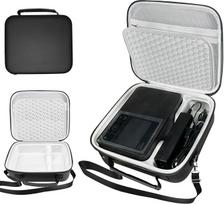 "Canon Selphy CP1500/CP1300/CP1200" mobiliojo nuotraukų spausdintuvo kietasis dėklas, reguliuojamas peties dirželis, vandeniui atspari PU medžiaga (juodas, tik dėklas)