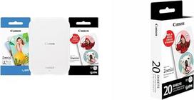 "Canon Zoemini 2" mini nuotraukų spausdintuvas "Mobile Portable Travel Pocket Printing Kit" ir ZP-2030-2C originalus cinko fotopopieriaus apskritimo lipdukas