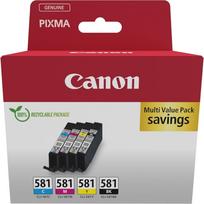 "Canon" CLI-581 originalios rašalo kasetės, 4 vnt. (juoda, žydra, purpurinė, geltona) - kartoninė pakuotė
